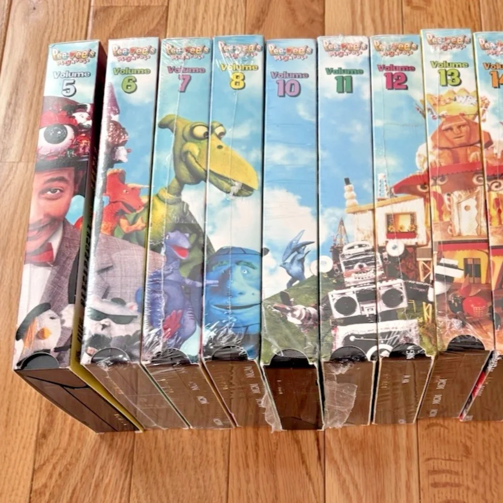 Pee Wee's Playhouse VHS Set of 11 Tapes - 9 are Factory Sealed PeeWee Herman